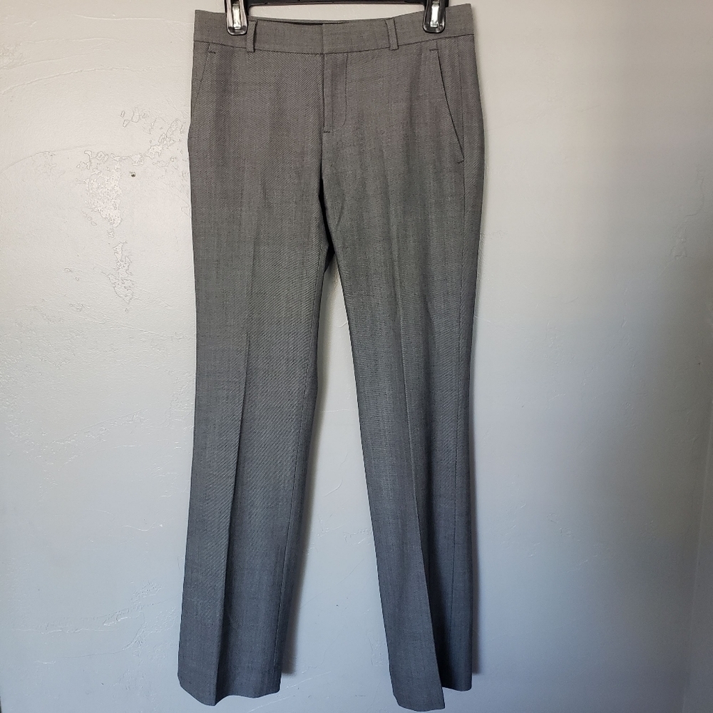 Banana Republic Women's 0 Logan Grey Dress Pants Trousers Slacks Business Work
